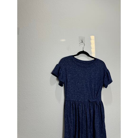 Girl's Cat & Jack Swirl Blue Dress Bell Sleeve Short Comfy Soft Large 10 / 12 - Picture 6 of 10